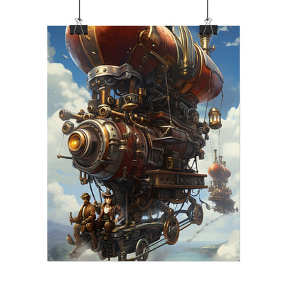 Steam Powered Sky-Liner Thrill Ride: Steampunk Race on Colum - Poster