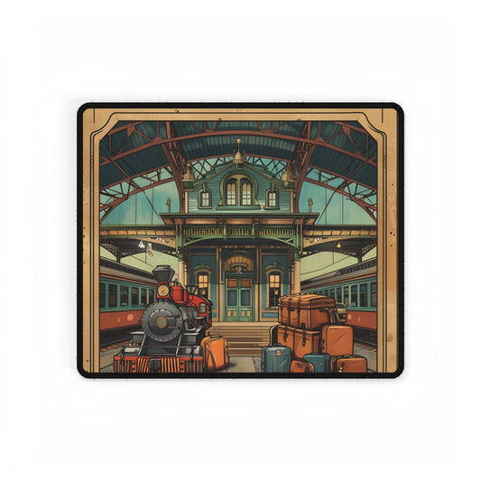 Vintage Train Station Sign: Farhampton Departure 0D14 - Desk Mat