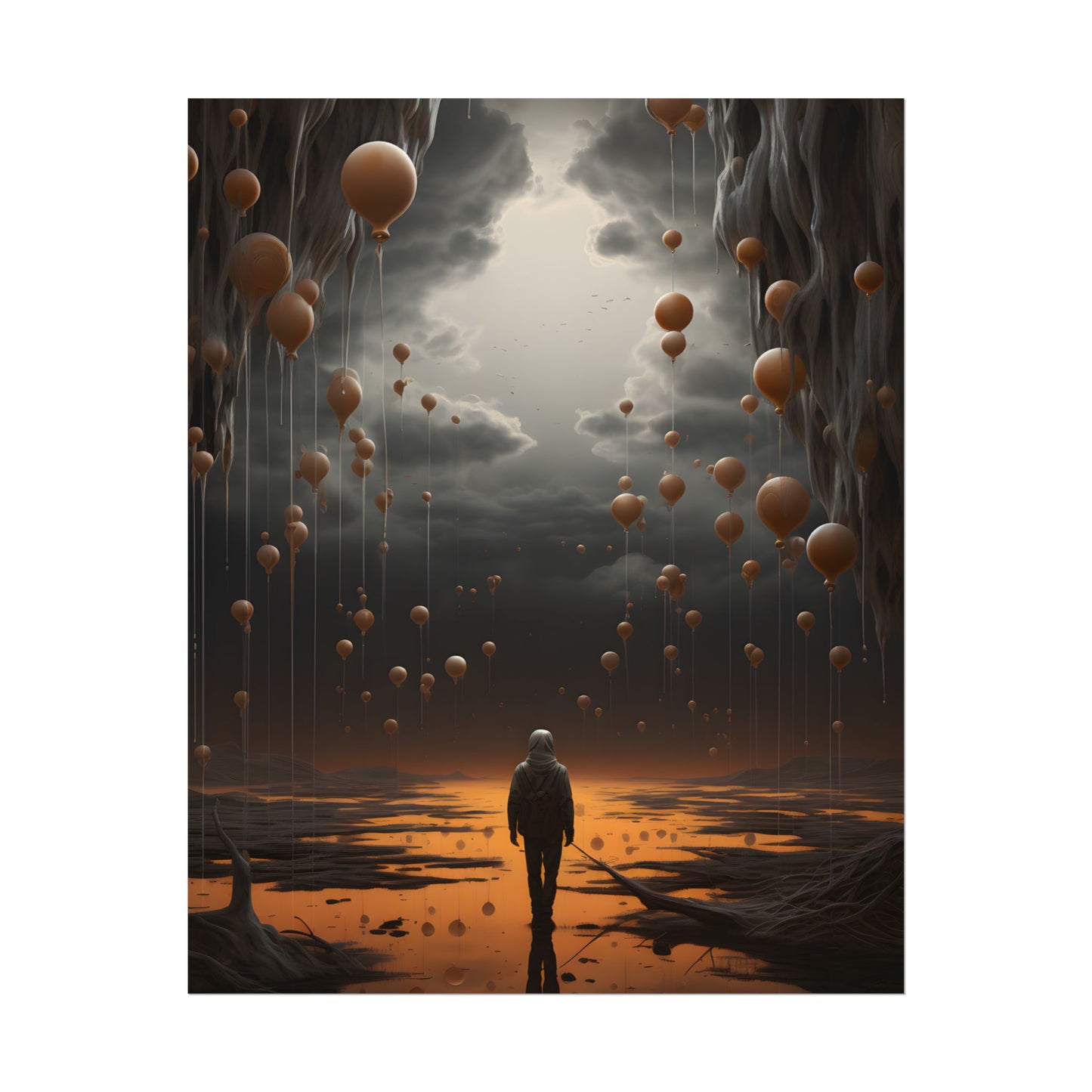 Freedom in Nature: Casual Outdoor Portrait - Poster