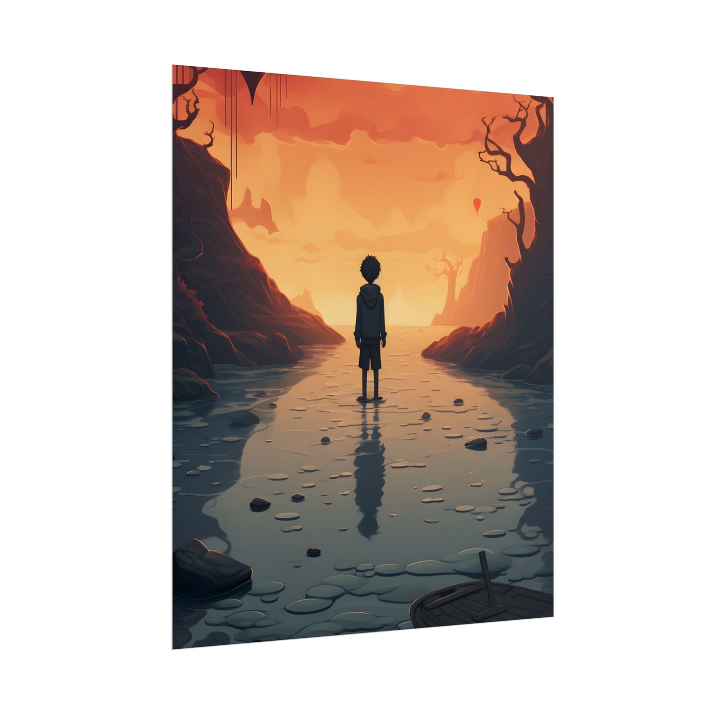 Outdoor Encounter: Two Friends in Nature - Artwork - Poster