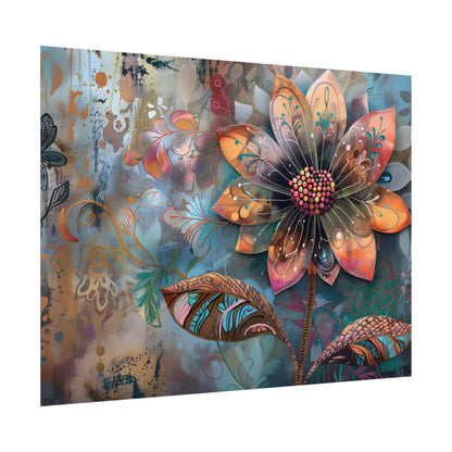 Blooming Flower: Growth Mindset in Whimsical Bloom - Poster