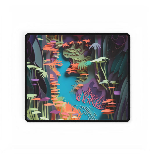 Handcrafted American Quilled Landscape: Paper Artwork - Desk Mat