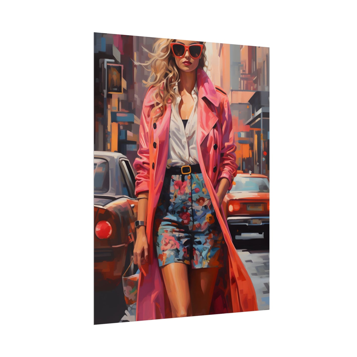 Urban Fashionista: City Street Photography Artwork - Poster