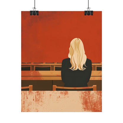 Minimalist Portrait: Blonde Woman in 20[4] Batch Poster Art - Poster