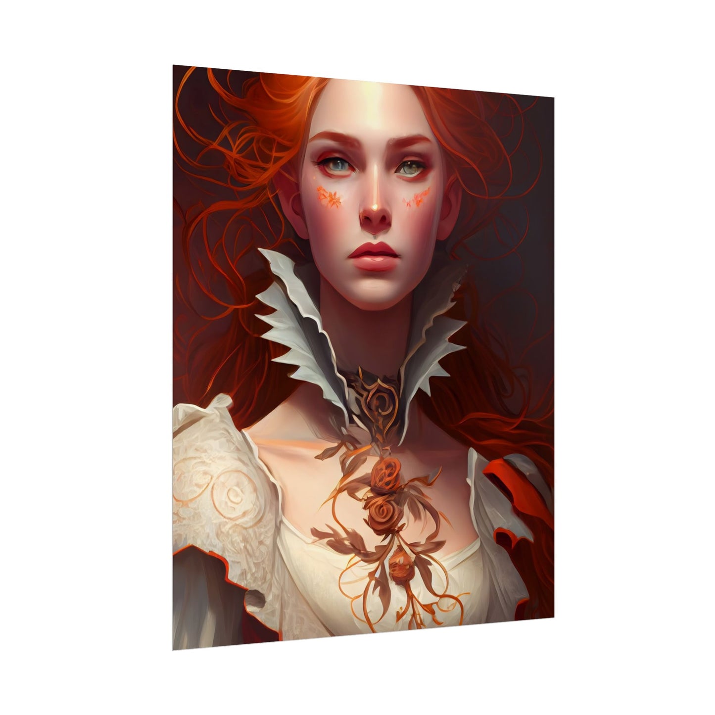 Portrait of a Redhead in Soft Light - Poster