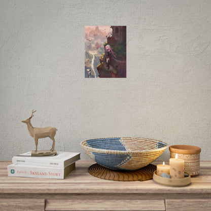 Dramatic Anime Bird: Colorful Birds Eye View - Poster