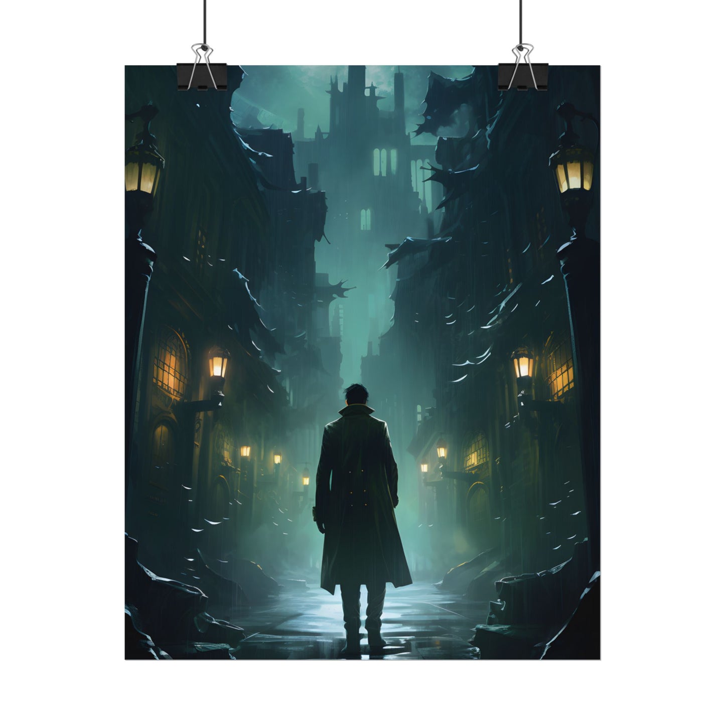 Urban Noir Detective: Mystery Solving Artwork - Poster
