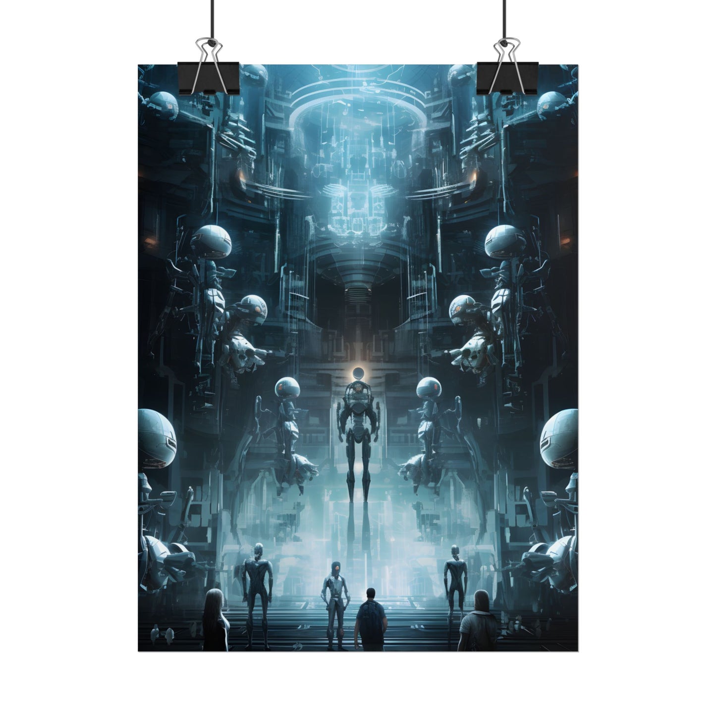 Robotic Orchestra: Minimalist Auditorium Scene - Poster