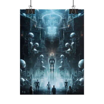 Robotic Orchestra: Minimalist Auditorium Scene - Poster