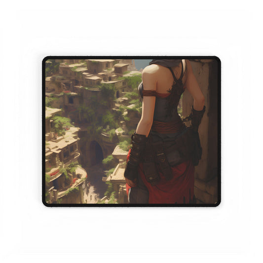 Vibrant Cityscape from Above: Dynamic Bird's Eye View - Desk Mat