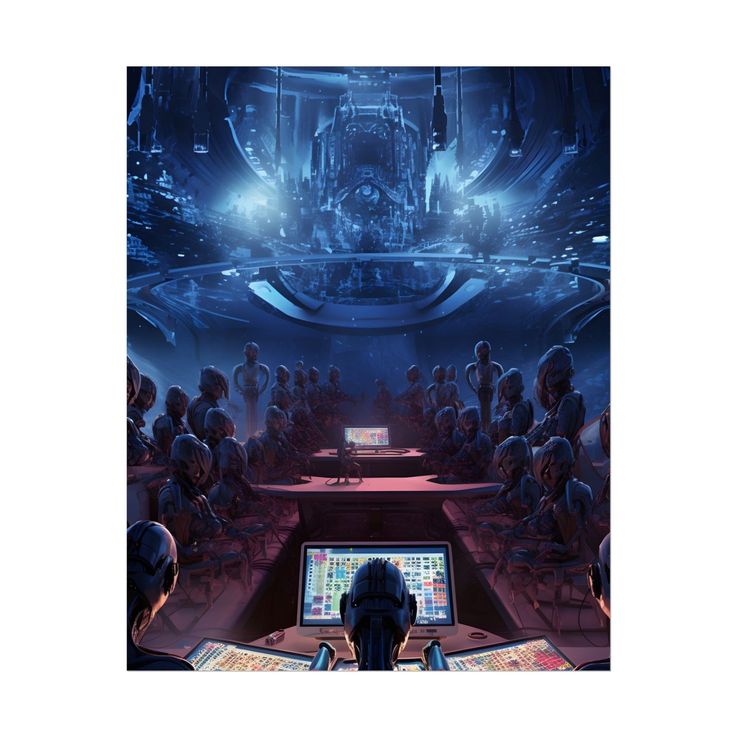 Futuristic Robot Orchestra: Musical Performance Art - Poster