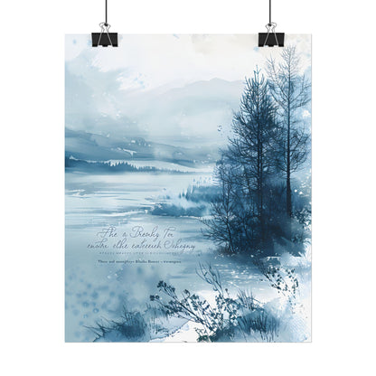Peaceful Serenity: Winding River and Forest Reflections - Poster