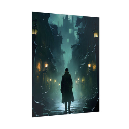 Urban Noir Detective: Mystery Solving Artwork - Poster