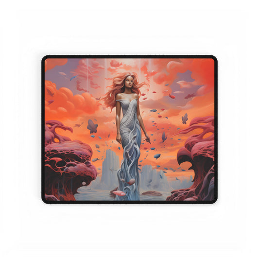 Immersive Dreamscape: A Surreal Journey through Psychedelic Art - Desk Mat