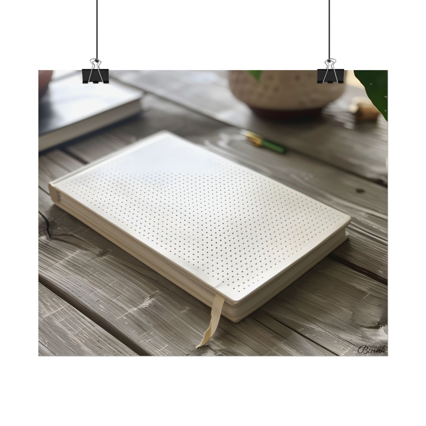 Minimalist Notebook: Embossed Dot Pattern Art - Poster