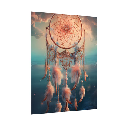 Ethereal Dreamcatcher Realm: Surreal Dreamscape Digital Art - Poster