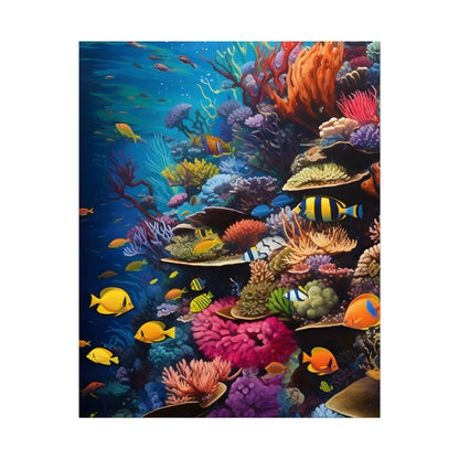 Underwater Paradise: A Sanctuary of Vibrant Marine Life - Artwork - Poster
