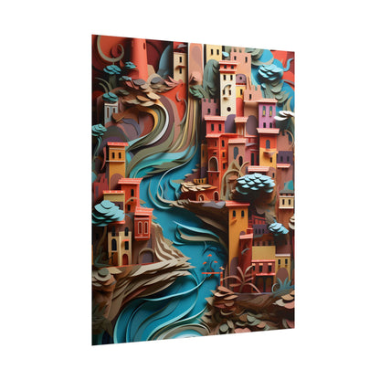 European Nature in Paper Quill: A Close-Up Artwork - Poster