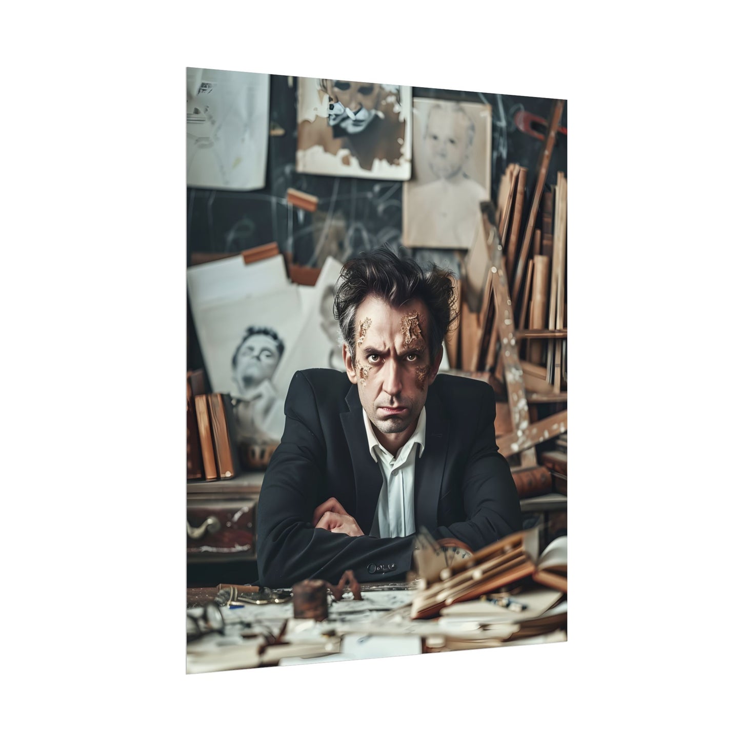 Intimate Self-Reflection: A Man's Portrait - Poster