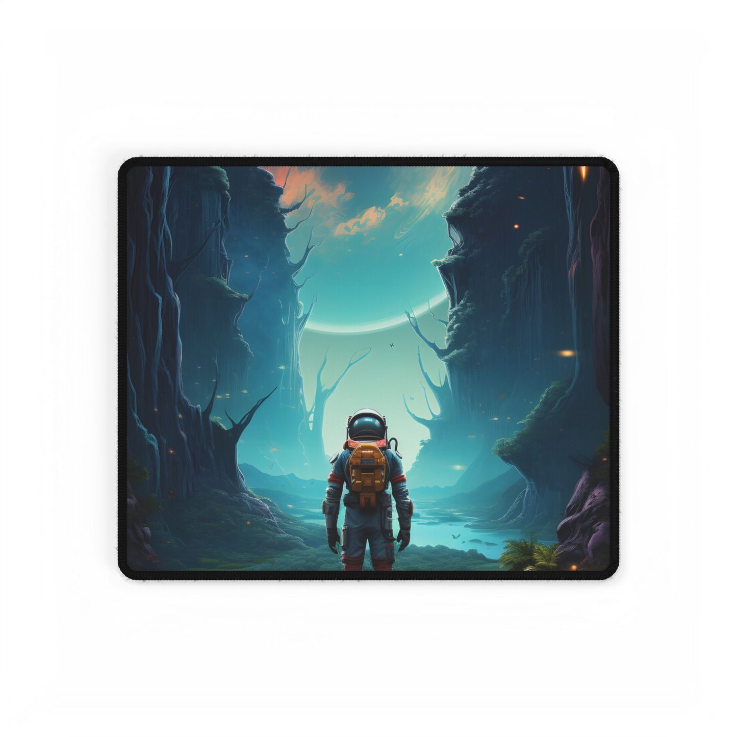 Futuristic Wilderness Explorer: Solo Sci-Fi Adventure - Desk Mat