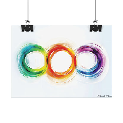Colorful Swirls: Graphic Art Design - Poster