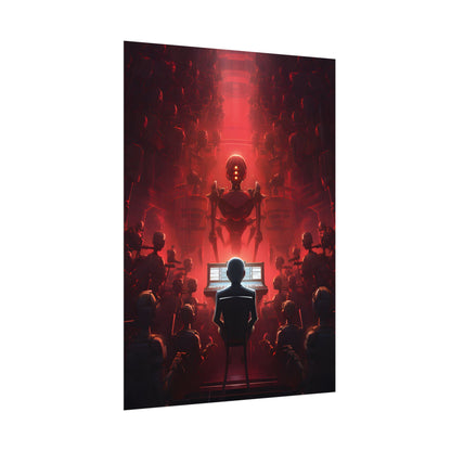 Robot Symphony: Futuristic Music Art - Poster