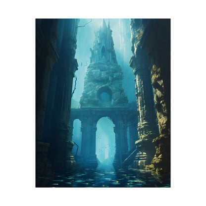 Lost Underwater Civilization: Ancient City Artwork - Poster