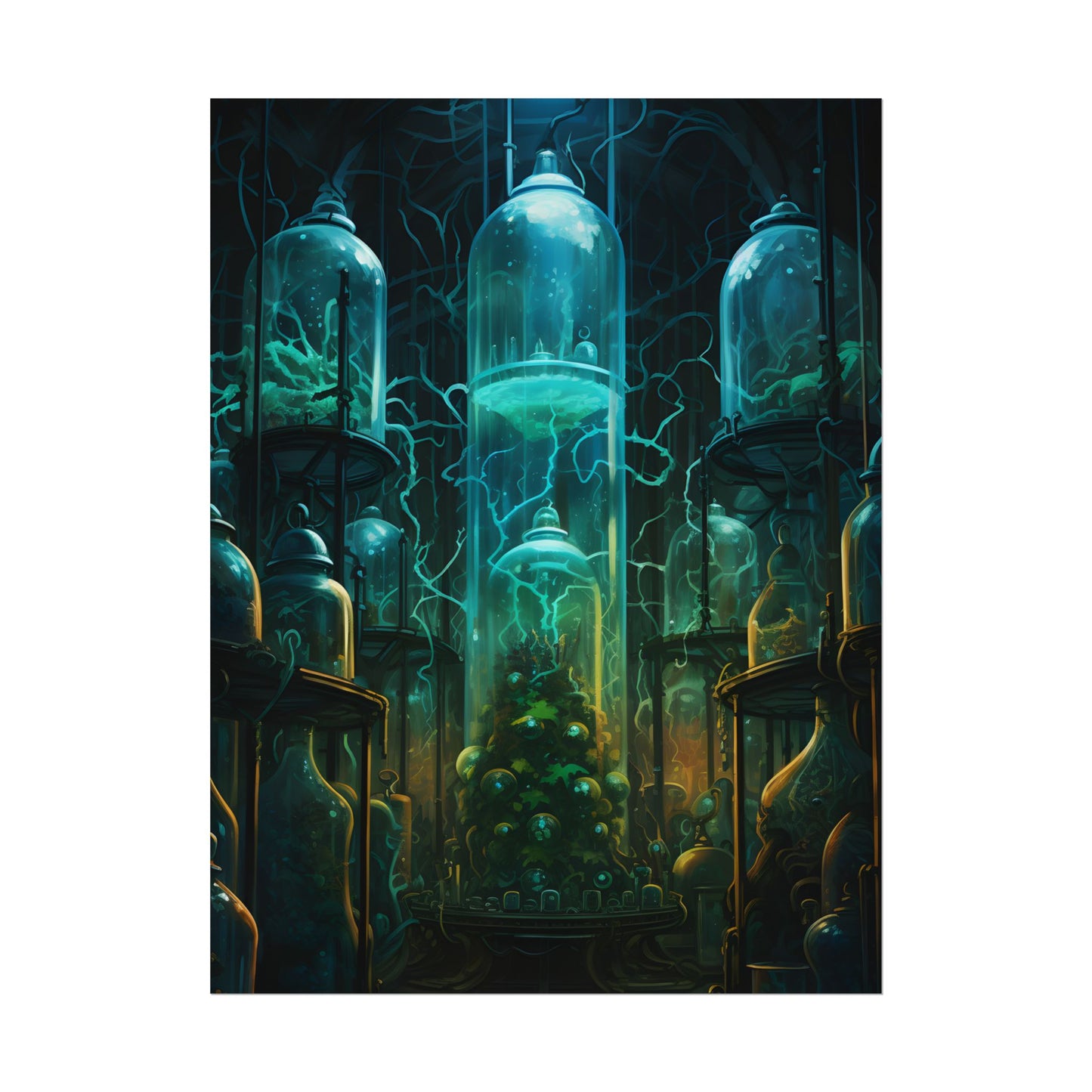 Molecular Secrets: Laboratory Artwork Showcase - Poster