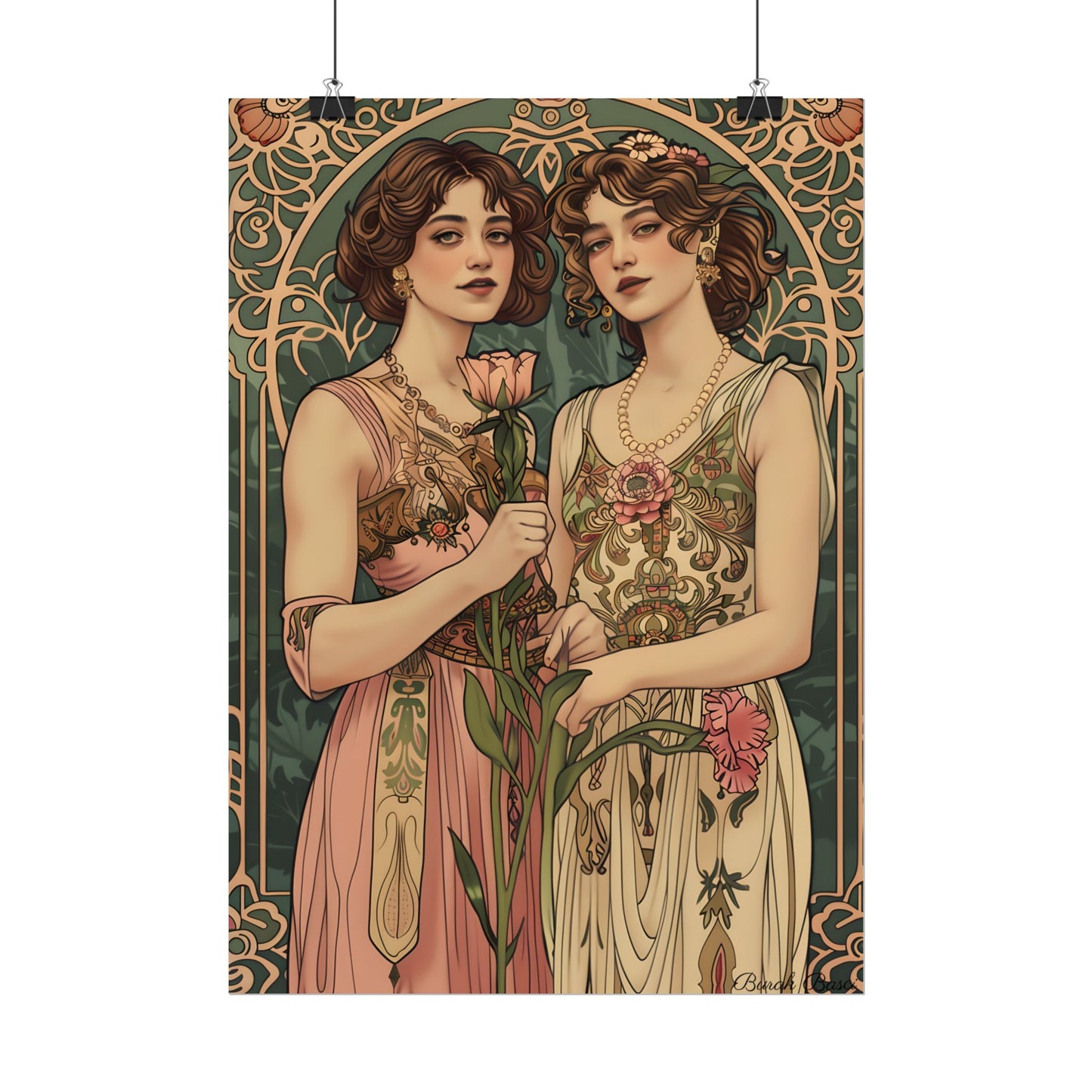 Women in Harmony: Primrose Bloom Artwork - Poster