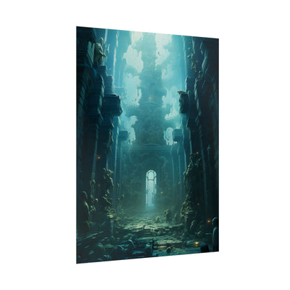 Lost Underwater Civilization: Ancient Ruins in Sunken Depths - Poster