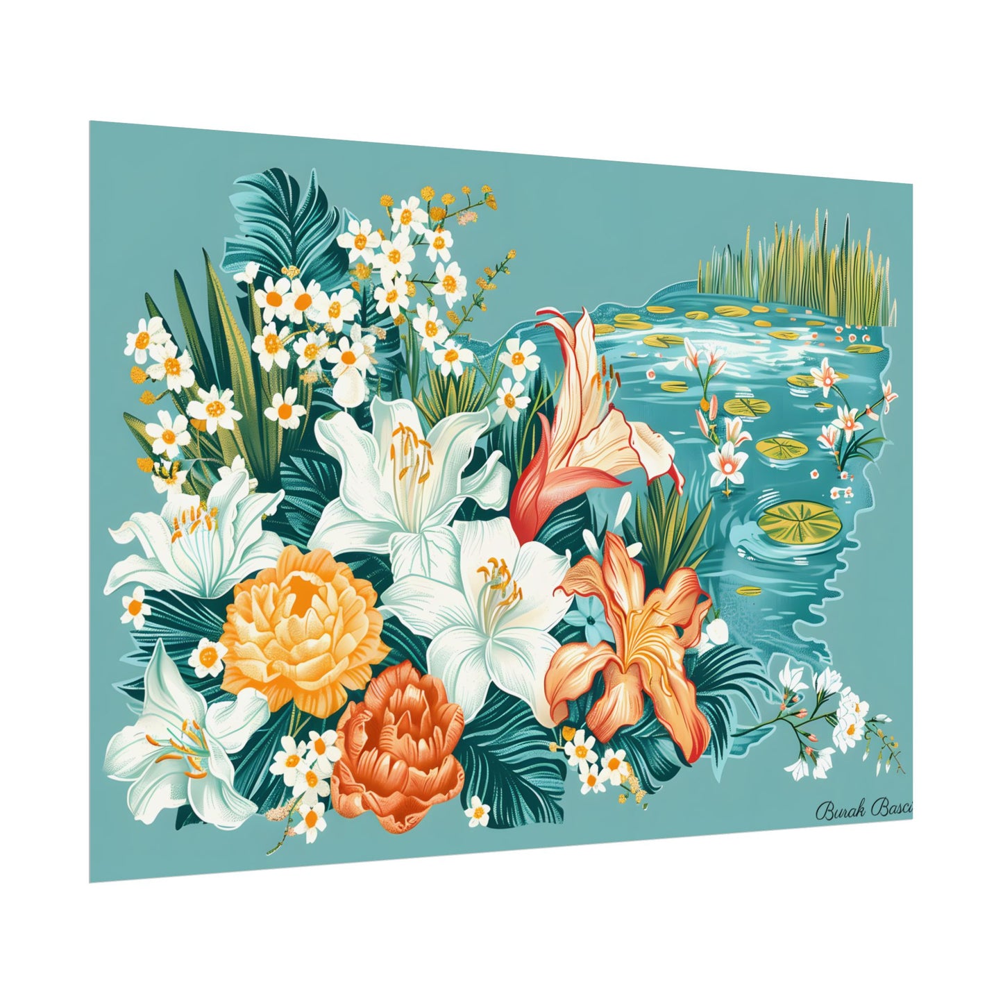 Vibrant Florida State Map: Colorful Artwork - Poster