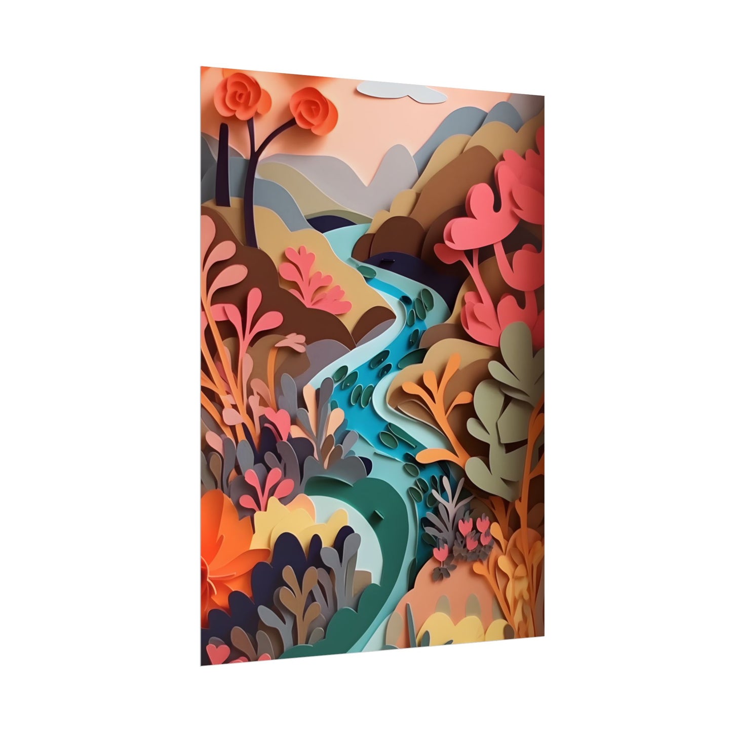Eye-Catching American Landscape: Paper Quilling Art - Poster