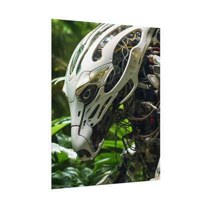 Tranquil Wildlife Sanctuary: AI-Operated Robot in Nature's Harmony - Poster