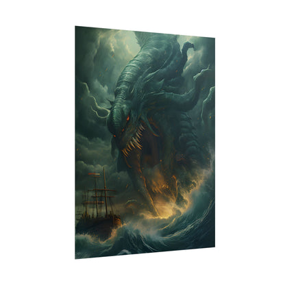 Ancient Sea Monsters: Mythical Marine Reptile Artwork - Poster