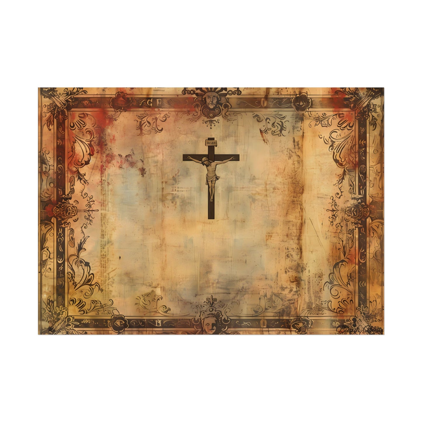 Vintage Biblical Art Print: A Historical Scene - Poster