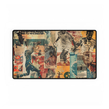 Vintage World Cup Posters: A Historic Soccer Collection - Desk Mat