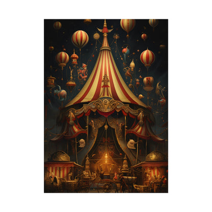Whimsical Clockwork Circus: Fantastical Art with Vibrant Details - Poster