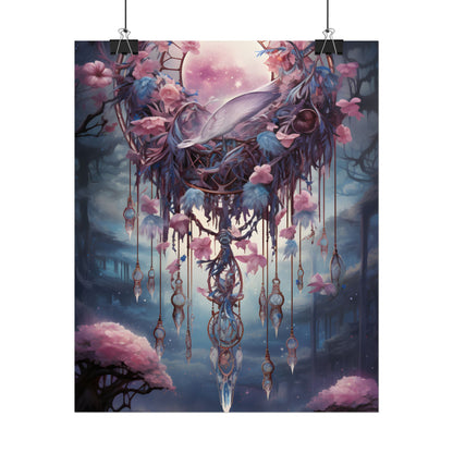 Surreal Landscape: Serene Tree in Vast Sky - Poster
