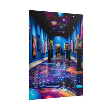 Celestial Art Gallery: Wide-Angle View with Soft Lighting - Poster