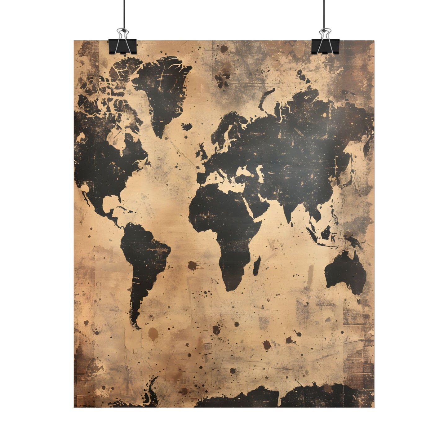 Timeless World Map: Elegant Artwork - Poster
