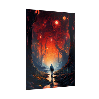 Futuristic Wilderness Explorer: Sci-Fi Adventure Digital Art - Poster