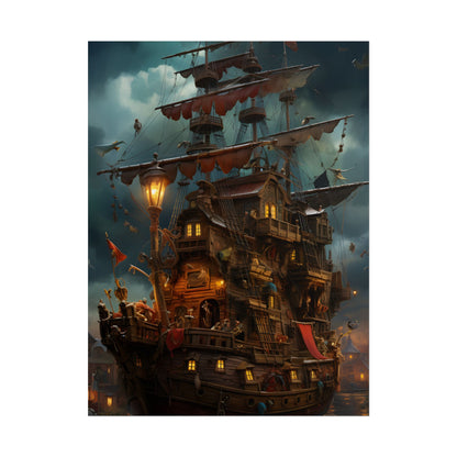 Swashbuckling Time-Traveling Pirates: Traditional Pirate Art - Poster