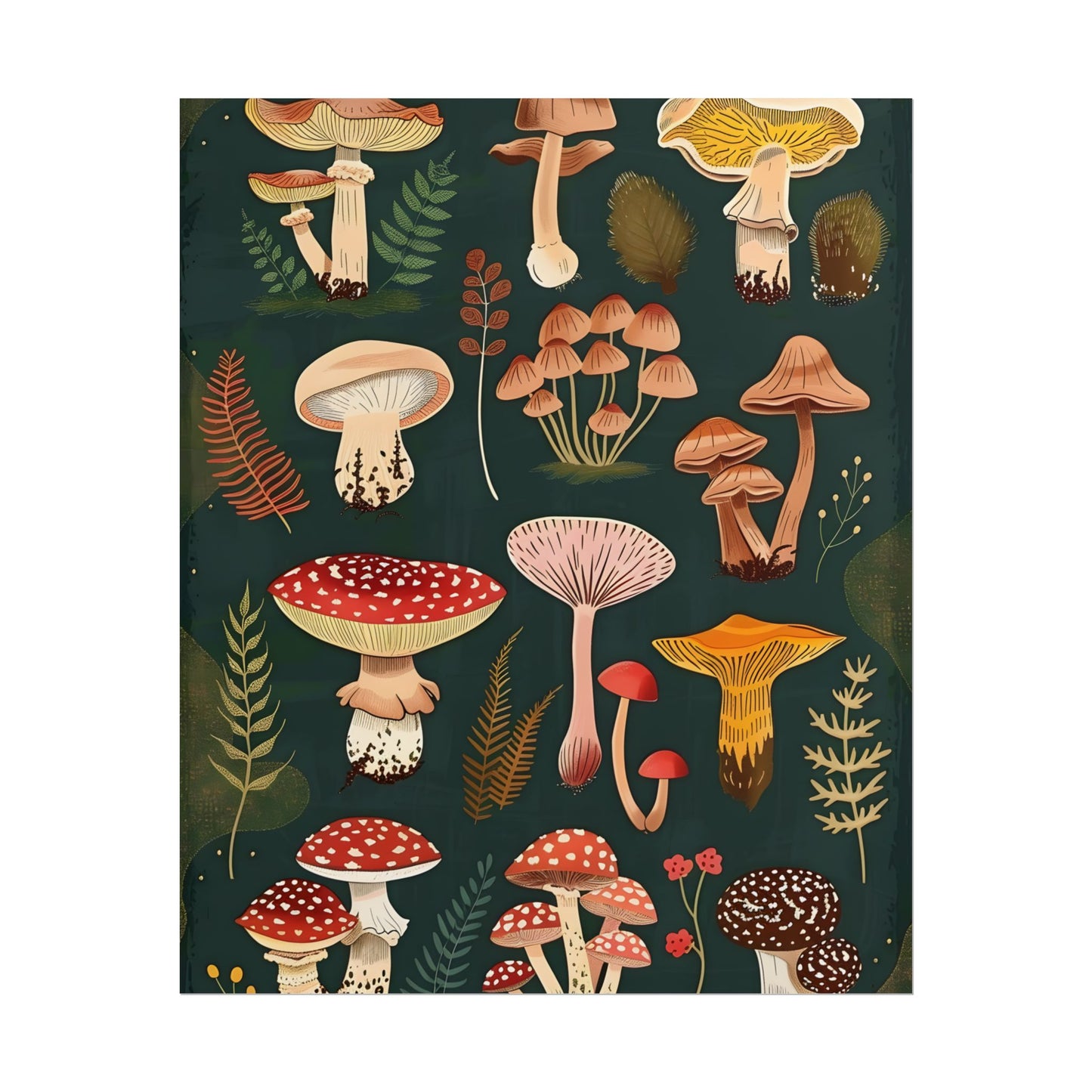 Vibrant Mushroom Poster: 2024 Batch - Poster