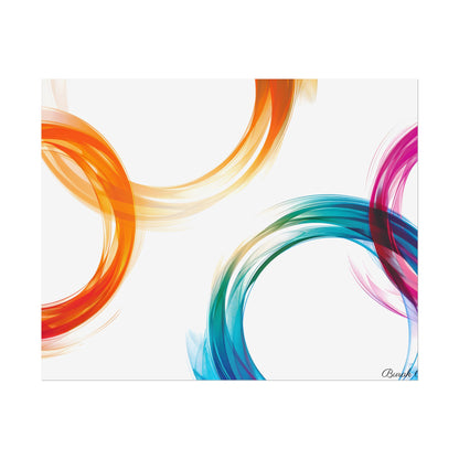 Swirling Abstract Colors: Vibrant Digital Artwork - Poster
