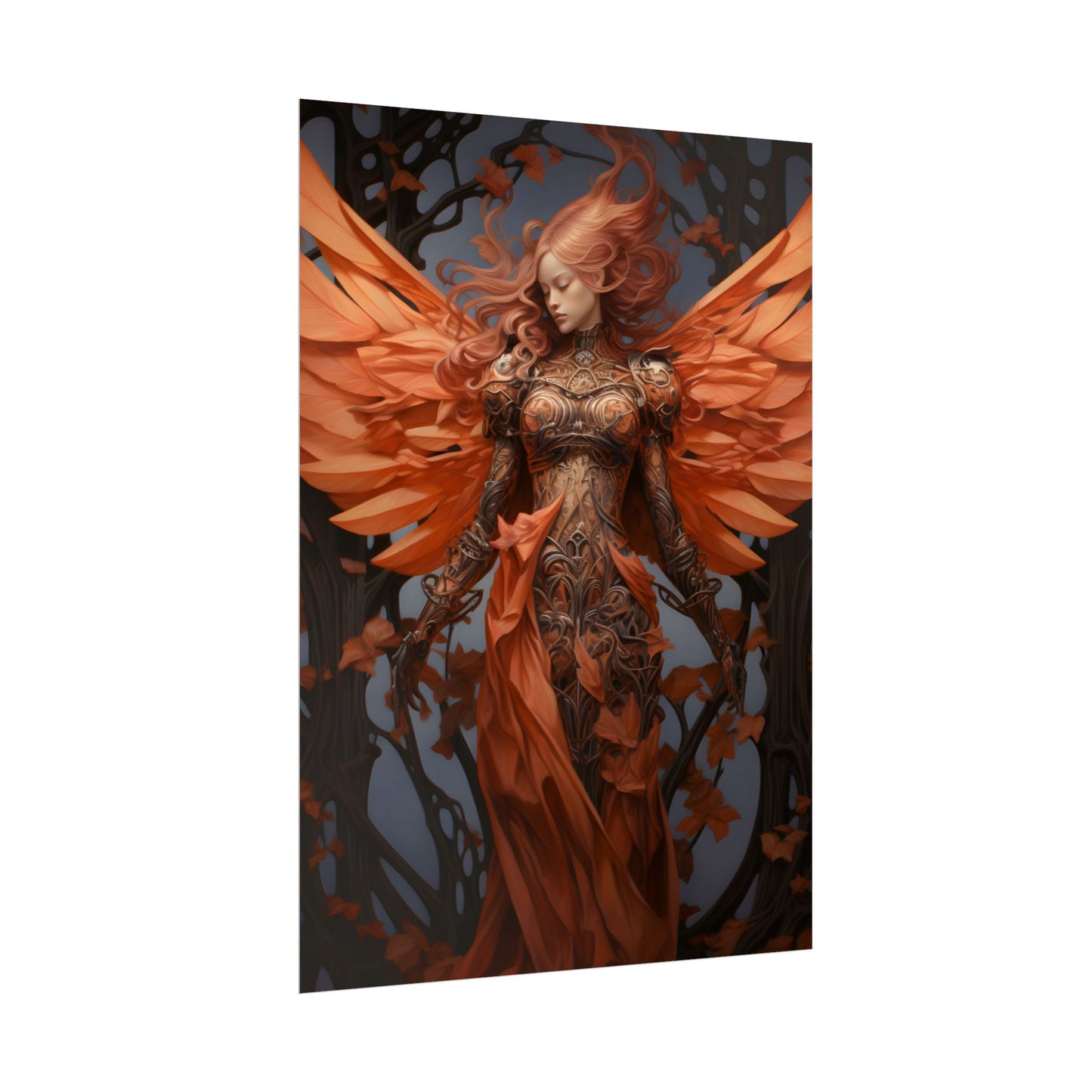 Songbird Guardian: Vibrant Nature Digital Artwork - Poster