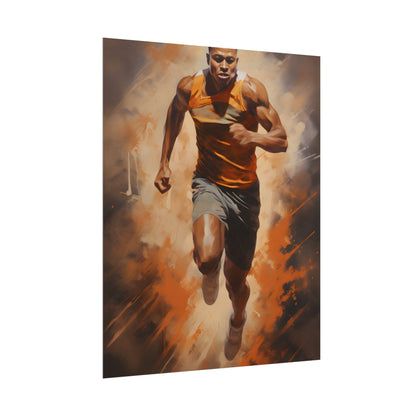 Passionate Fitness Moment: Dedicated Athlete in Action - Poster