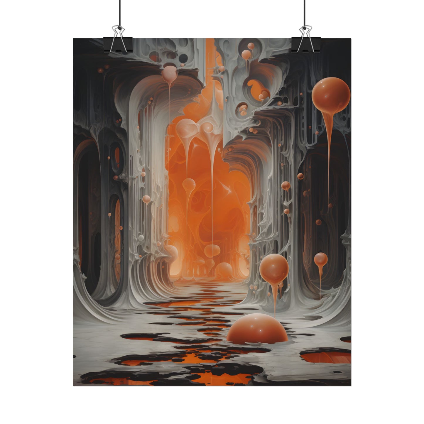 Surreal Fantasy: Tears in Reality with Portals Digital Art - Poster