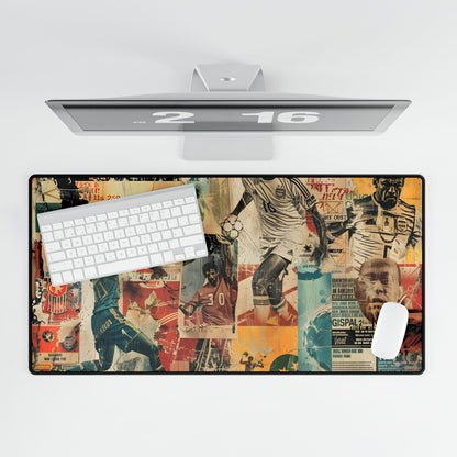 Vintage World Cup Posters: A Historic Soccer Collection - Desk Mat