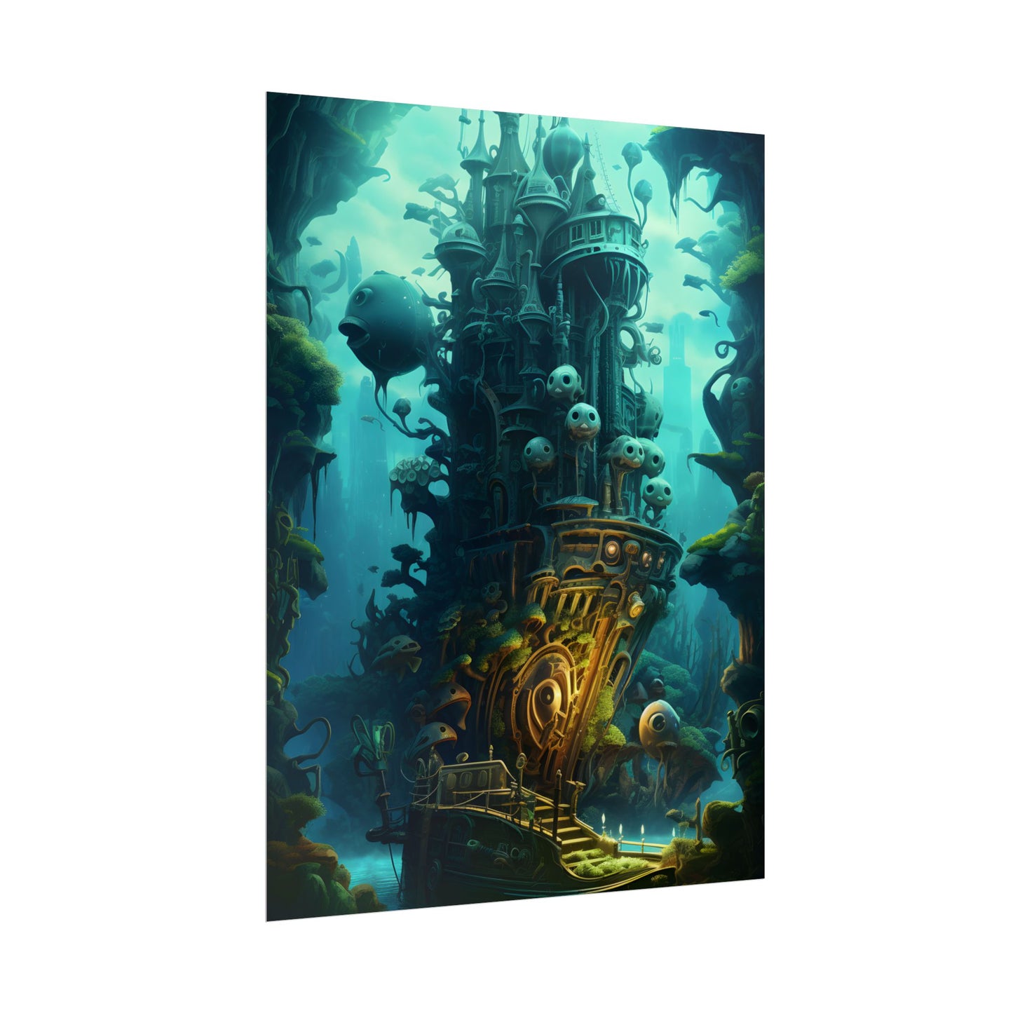 Steampunk Undersea Odyssey: Captain Nemo's Mechanical Voyage - Poster