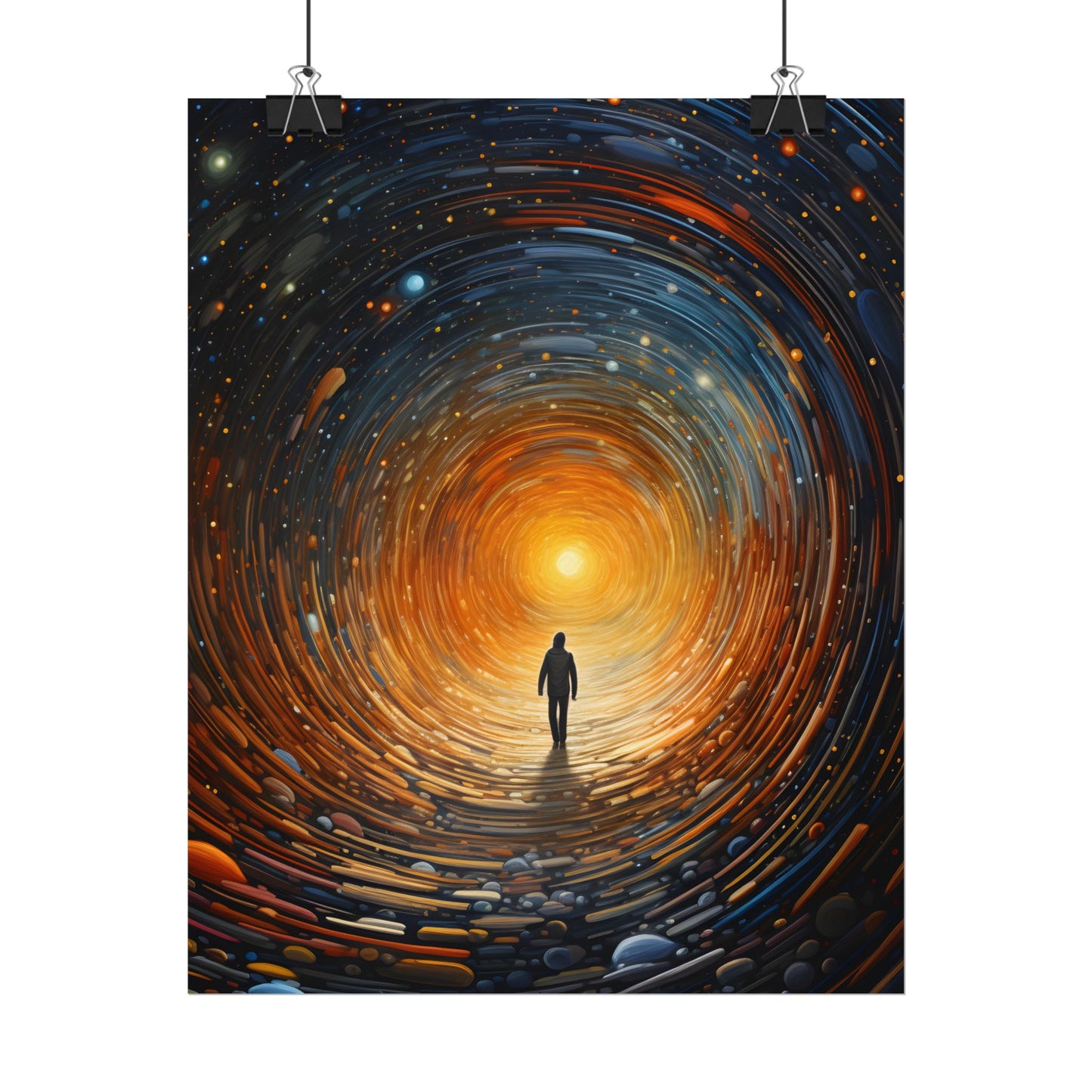 Space-Time Explorer: Intergalactic Adventure Digital Art - Poster